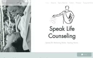 Speak Life Counseling website