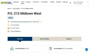 P.S. 212 Midtown West School website
