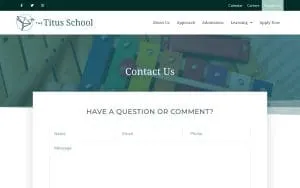 The Titus School website