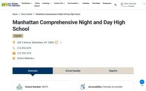 Manhattan Comprehensive Night and Day High School website