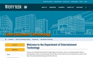 New York City College of Technology: Entertainment Technology Department