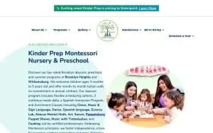 Kinder Prep Montessori Nursery & Preschool in Williamsburg website