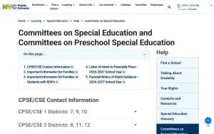 Committee On Special Education website