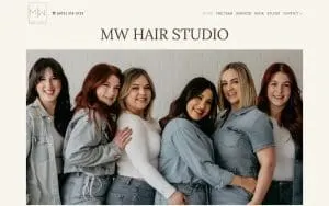 MW Hair Studio website