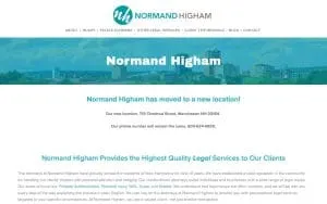 Law Offices of Normand Higham website