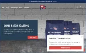 Hometown Coffee Roasters of Manchester website