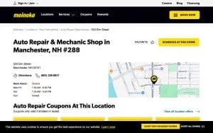 Meineke Car Care Center of Manchester website