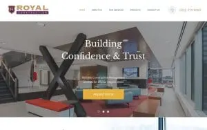 Royal Construction of Gardner website