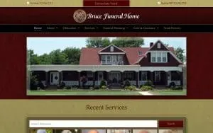 Bruce Funeral Home, Inc. website