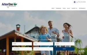 Arbor One Mortgage Group website