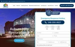 Pristine Clean and Restoration website