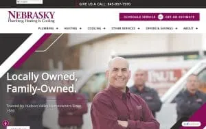 Nebrasky Plumbing, Heating & Cooling website