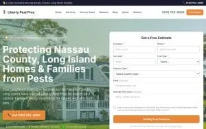 Liberty Pest Pros website