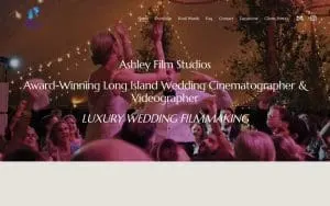 Ashley Film Studios - Luxury Wedding Videographer & Content Creation Long Island website