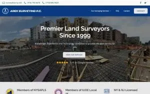Arek Surveying P.C. of Roosevelt website