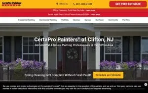 CertaPro Painters of Clifton, NJ website