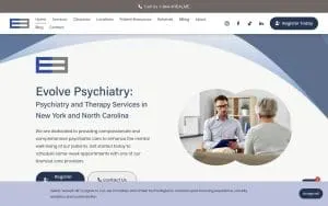 Evolve Psychiatry of Syosset website