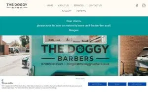 The Doggy Barbers website