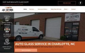 All Action Auto Glass of Gastonia website