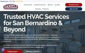Daniels Heating and Air Conditioning of Goldsboro website