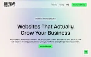 Beyond Belief Web Design website