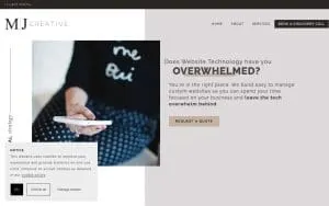 Michelle Jones Creative Web Design of Indian Trail website