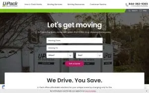 U-Pack of Kinston website