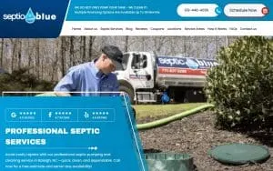 Septic Blue of Knightdale website