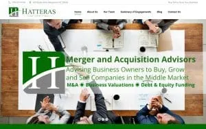 The Hatteras Group - M&A Advisors website