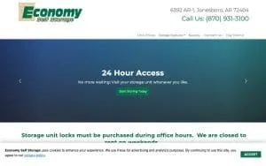 Economy Self Storage of Morganton website