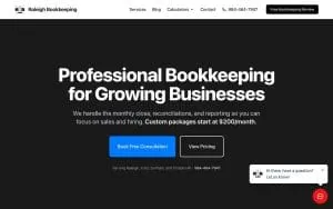 Raleigh Bookkeeping website