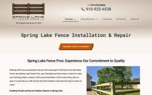 Spring Lake Fence Pros website
