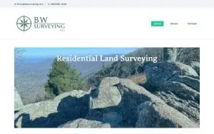 BW Surveying PLLC website