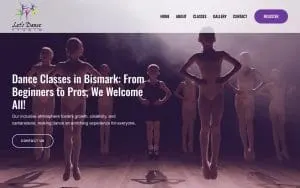 Let's Dance Studio of Bismarck website