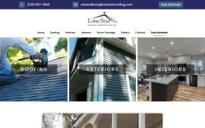Lonestar Roofing website