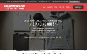 Superior Merch website