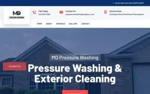 MD Pressure Washing LLC website