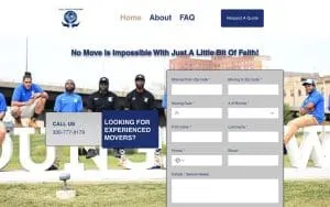 Full Faith Moving Services website