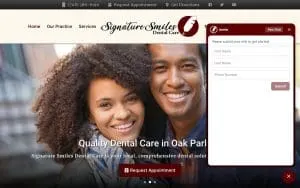 Signature Smiles Dental of Brunswick website