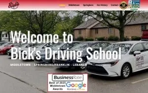 Bick's Driving School website
