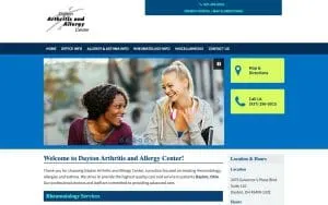 Dayton Arthritis and Allergy Center website