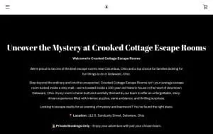 Crooked Cottage Escape Rooms of Delaware website