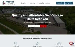 Prestige Storage - Delaware website