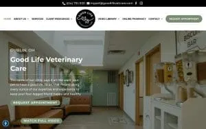 Good Life Veterinary Care of Dublin website