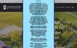 Hanover Winery website