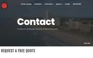 LA Construction Services website