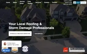 Leverage Roofing website