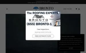 Bronto Roofing & Exteriors website