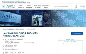 Lansing Building Products - Myrtle Beach, SC