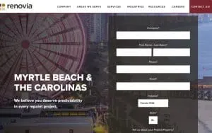 Renovia - Myrtle Beach website